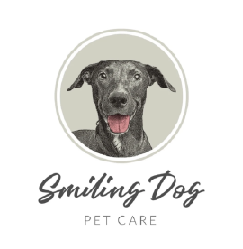 Smiling Dog Pet Care Logo